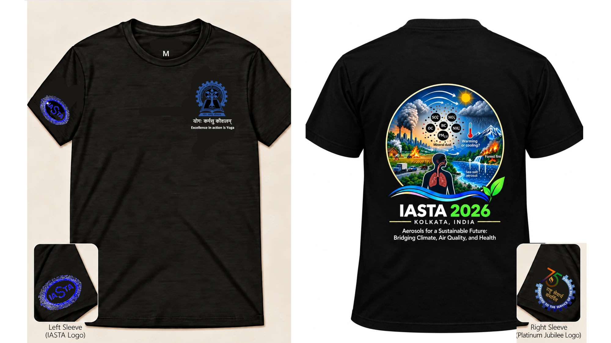 IASTA 2026 Conference T-Shirt - front and back design